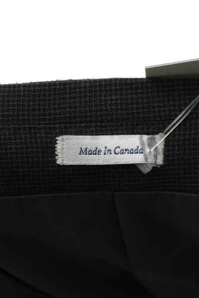 Peter Miller Men Gray Wool Check 2 Piece Suit Jacket Size L