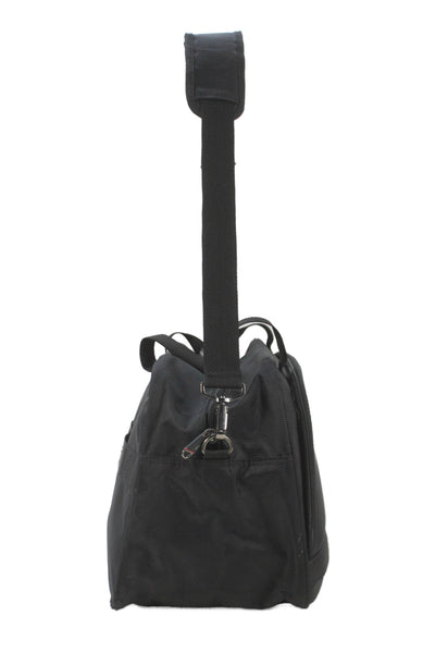 Samsonite Mens Vinyl Crossbody Briefcase Black Size 17x9 in