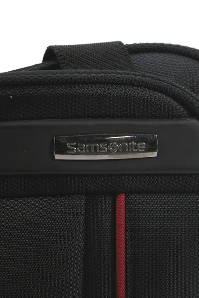 Samsonite Mens Vinyl Crossbody Briefcase Black Size 17x9 in