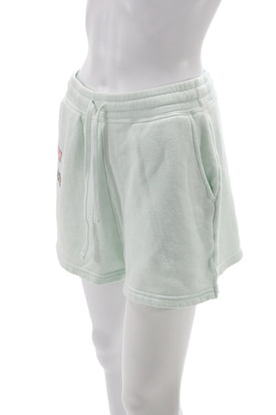 Roller Rabbit Womens Sweat Shorts Green Drawstring Polyester Beach Size M