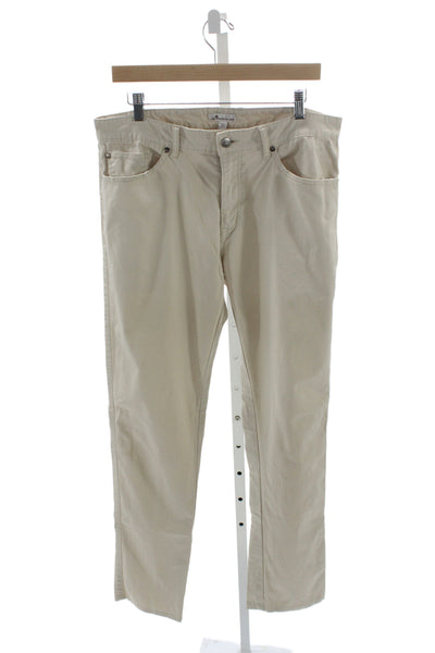Peter Millar Mens Khakis Beige Cotton Classic Inseam 32 Size 35