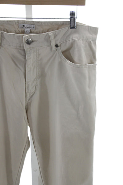 Peter Millar Mens Khakis Beige Cotton Classic Inseam 32 Size 35