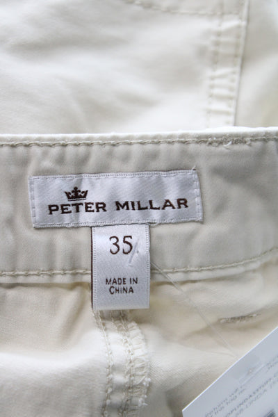 Peter Millar Mens Khakis Beige Cotton Classic Inseam 32 Size 35