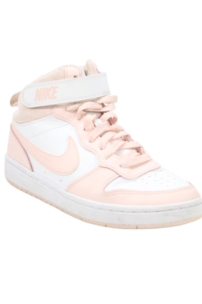 Nike Girls Leather Laced Strap  Court Borough Mid 2 Sneakers Pink Size 5.5