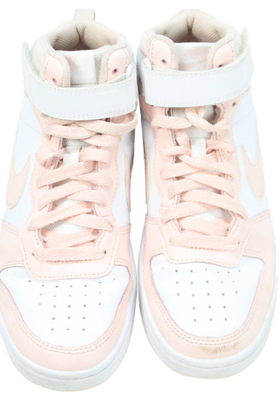 Nike Girls Leather Laced Strap  Court Borough Mid 2 Sneakers Pink Size 5.5