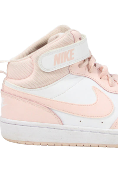 Nike Girls Leather Laced Strap  Court Borough Mid 2 Sneakers Pink Size 5.5