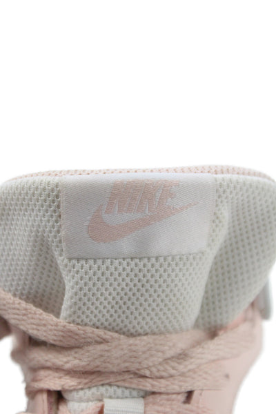 Nike Girls Leather Laced Strap  Court Borough Mid 2 Sneakers Pink Size 5.5