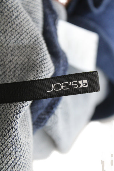 Joes Womens Basic Cotton Crew Neck Long Sleeve Blue T-Shirt Size L