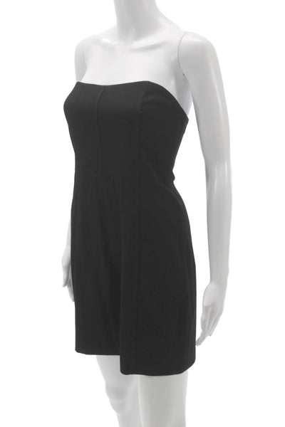 Theory Womens Sheath Strapless Black Wool Mini Dress Size 6