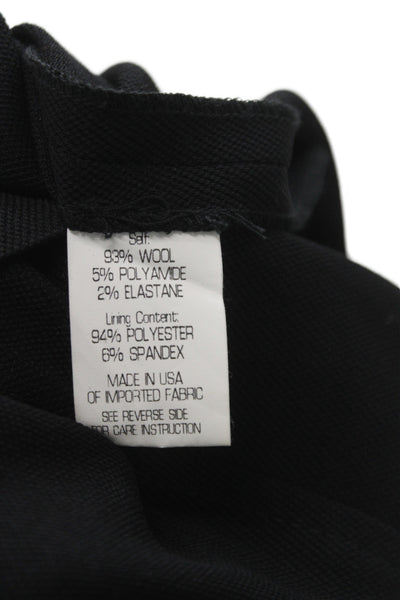 Theory Womens Sheath Strapless Black Wool Mini Dress Size 6