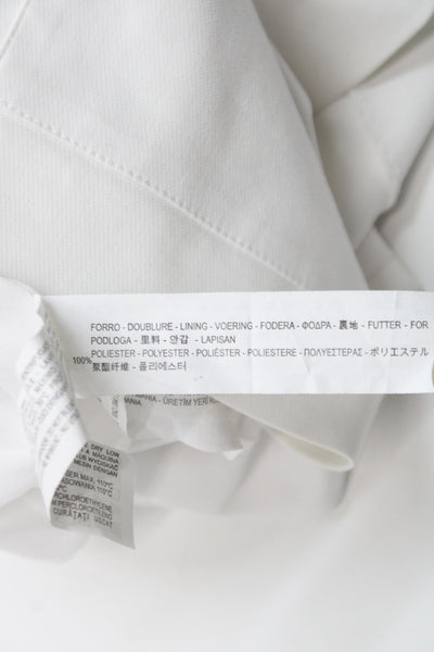 Zara Women Shift Dress White VNeck Sleeveless Short Size XS