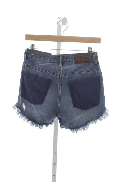 One X One Teaspoon Womens Cut-Off Blue Cotton Shorts Size 27