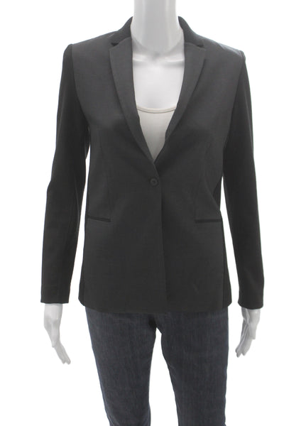 T Tahari Women's  Polyester Collard Button Blazer Black Size 2