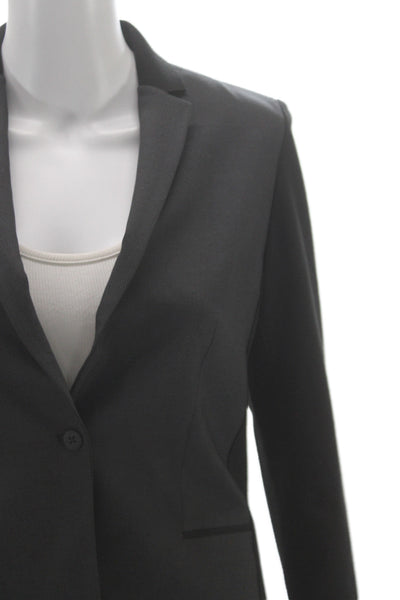 T Tahari Women's  Polyester Collard Button Blazer Black Size 2