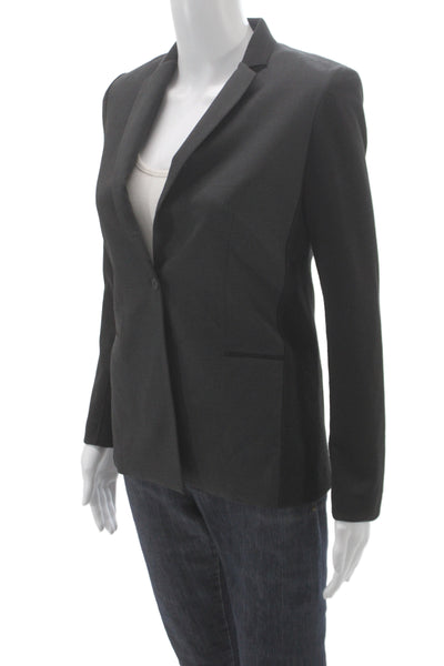 T Tahari Women's  Polyester Collard Button Blazer Black Size 2