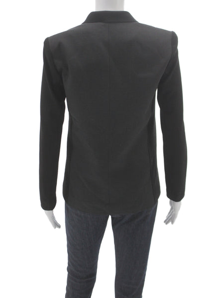 T Tahari Women's  Polyester Collard Button Blazer Black Size 2