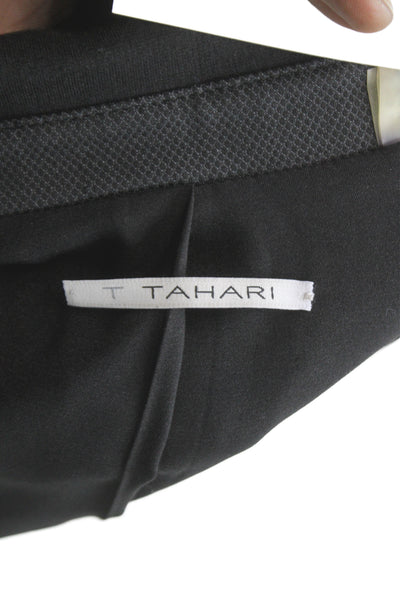 T Tahari Women's  Polyester Collard Button Blazer Black Size 2