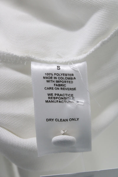 Nonchalant Label Women Shirt Dress White Collared Long Sleeve Polyester Size S