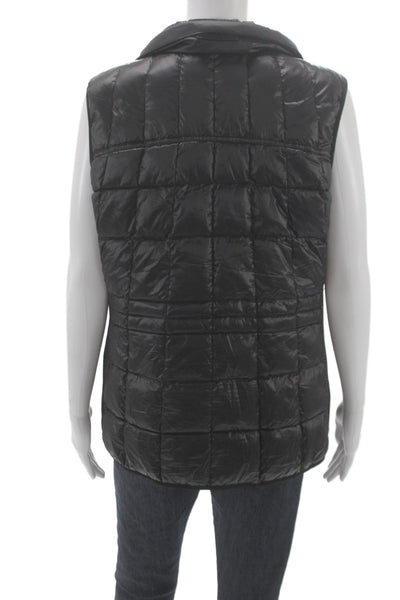 Calvin Klein Performance Women Quilted Sleeveless Polyester Black Vest Size XL
