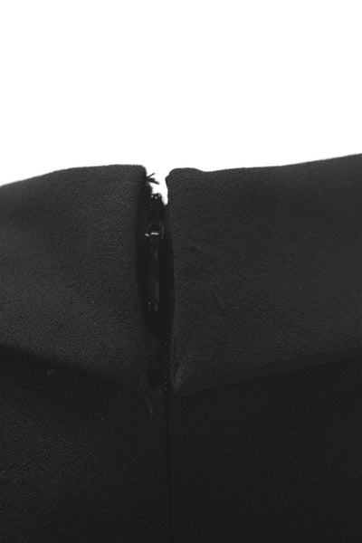 Calvin Klein Women A-Line Black High Neck Sleeveless Knee Length Dress Size 12