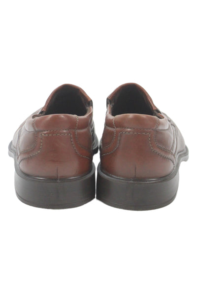 ECCO Mens Leather Square Toe Slip On Loafers Brown Size 44 14