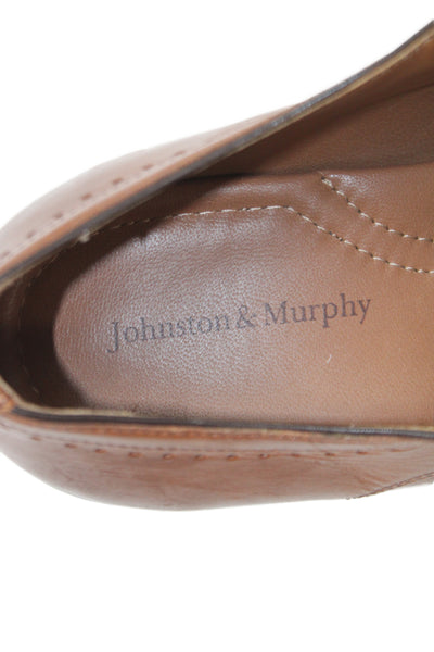 Johnston & Murphy Mens Leather Oxfords Dress Shoes Brown Size 10.5M