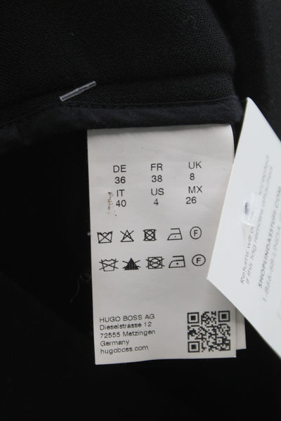 Boss Hugo Boss Womens Black Dress Pants Polyester 27in Inseam Size 4