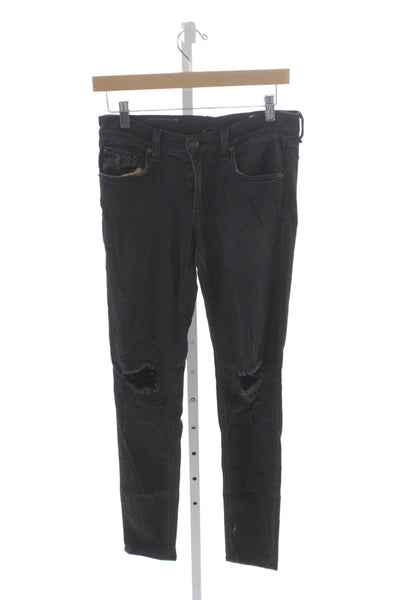Rag & Bone Womens Black Skinny Jeans Mid Rise Size 28