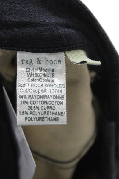 Rag & Bone Womens Black Skinny Jeans Mid Rise Size 28