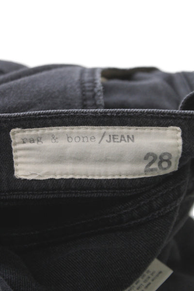 Rag & Bone Womens Black Skinny Jeans Mid Rise Size 28