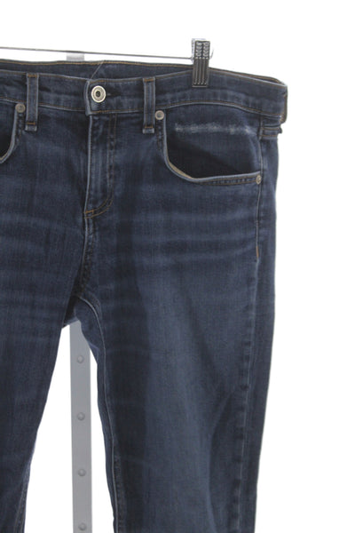 Rag & Bone Womens Skinny Blue Mid Rise Jeans Size 28
