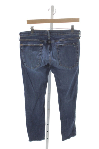 Rag & Bone Womens Skinny Blue Mid Rise Jeans Size 28