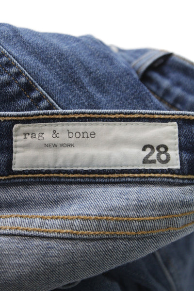 Rag & Bone Womens Skinny Blue Mid Rise Jeans Size 28