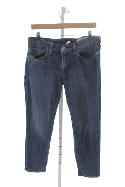 Rag & Bone Women Boyfriend Jeans Blue Cotton Blend Mid Rise Size 28