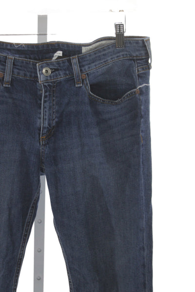 Rag & Bone Women Boyfriend Jeans Blue Cotton Blend Mid Rise Size 28