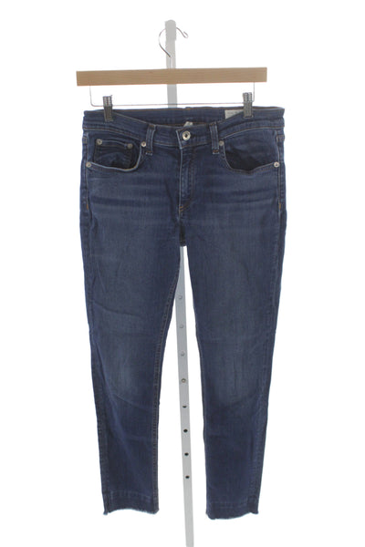Rag & Bone Womens Skinny Jeans Blue Mid Rise Inseam 27 Size 28