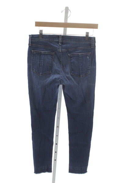 Rag & Bone Womens Skinny Jeans Blue Mid Rise Inseam 27 Size 28