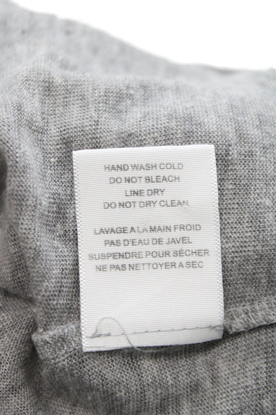 Joie Women Gray 100% Linen Scoop Neck Long Sleeve Tunic Size M