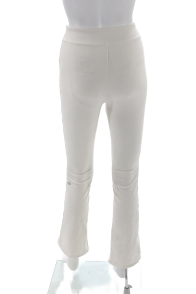 Alo Womens Leggings Ivory Nylon Athleisure Pull On Size XS