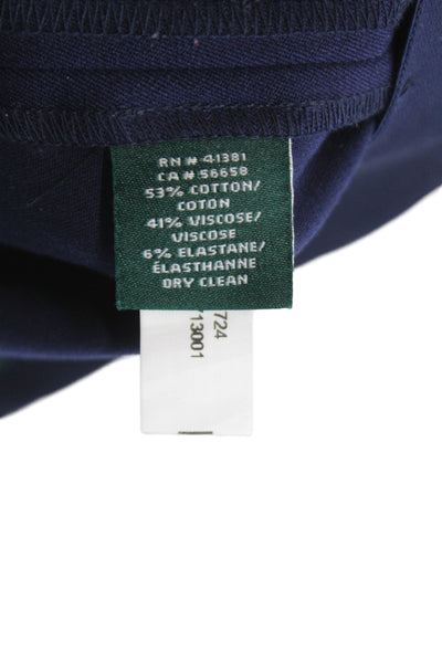 Lauren Ralph Lauren Women Capri Pants Blue Cotton Zip Size 2P