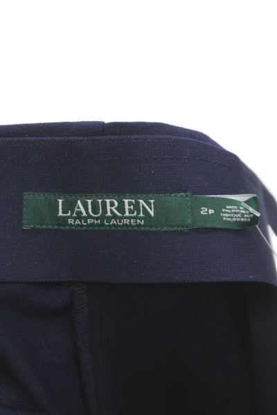Lauren Ralph Lauren Women Capri Pants Blue Cotton Zip Size 2P