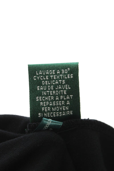 Lauren Ralph Lauren Women Black Rayon Mock Neck Long Sleeve Blouse Size XS