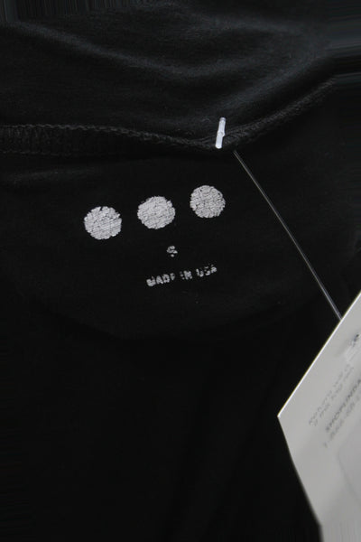 Three Dots Womens Viscose Turtleneck Long Sleeve Basic T-Shirt Black Size S