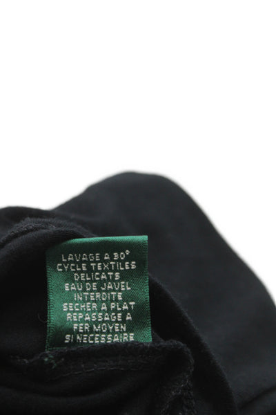Lauren Ralph Lauren Women Black Rayon Turtleneck Long Sleeve Tee Size S