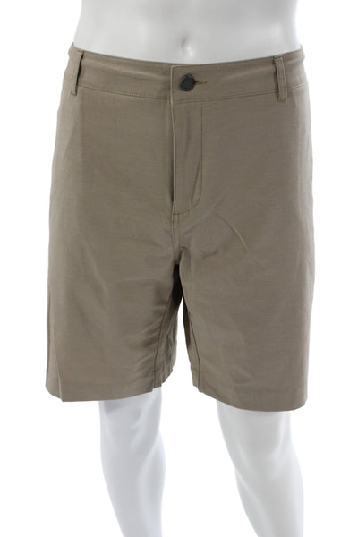 Faherty Brand Mens Chino Shorts Beige Recycled Polyester Beach Size 40