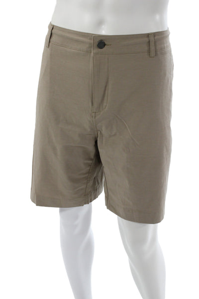 Faherty Brand Mens Chino Shorts Beige Recycled Polyester Beach Size 40