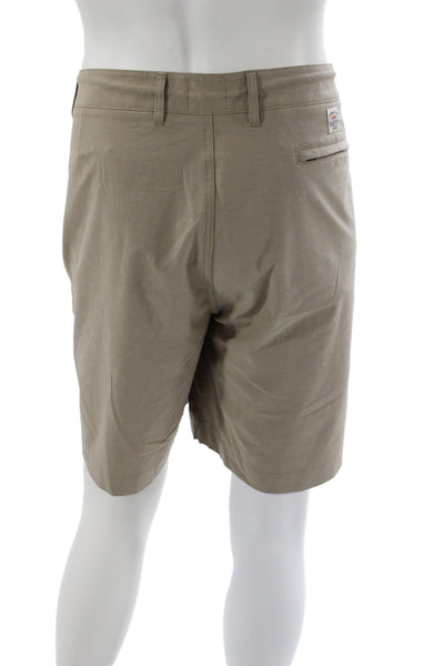 Faherty Brand Mens Chino Shorts Beige Recycled Polyester Beach Size 40