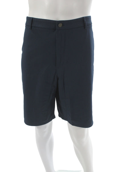 Johnnie-o Men Chino Shorts Blue 100% Polyester Button Closure Golf Size 40