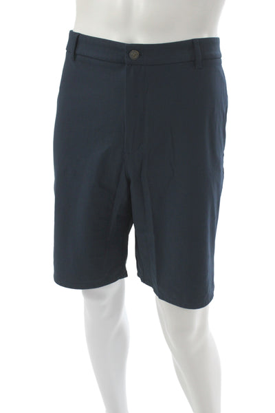 Johnnie-o Men Chino Shorts Blue 100% Polyester Button Closure Golf Size 40
