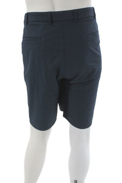 Johnnie-o Men Chino Shorts Blue 100% Polyester Button Closure Golf Size 40